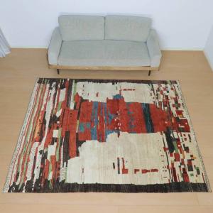 プレミアムギャッベ／ホシナマイ（カシュクリ） 243×199cm イラン産 手織り ウール ラグ リビング ダイニング 大判（HL-34505）