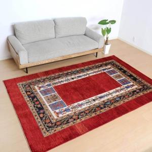 プレミアムギャッベ／ホシナマイ（ルリバフ) 245×164cm イラン産 手織り ウール ラグ リビング ダイニング 大判（HL-35217）