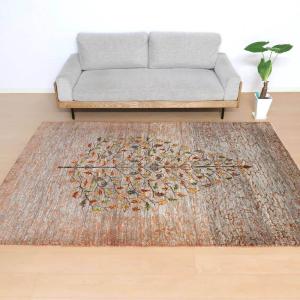 プレミアムギャッベ／ホシナマイ（ルリバフ) 244×168cm イラン産 手織り ウール ラグ リビング ダイニング 大判（HL-37205）