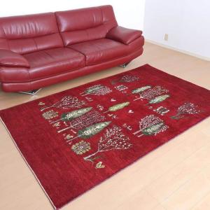 プレミアムギャッベ／ホシナマイ（ルリバフ） 235×145cm イラン産 手織り ウール ラグ リビング ダイニング 大判 （HL-73272）
