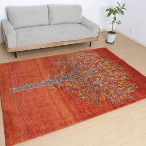 ギャッベ／カシュクリ 201×153cm イラン産 手織り リビング ウール