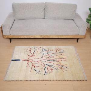 ギャッベ/ルリバフ 133×94cm イラン産 手織り リビング ウール ギャッベ/ルリバフ 133×94cm イラン産 手織り リビング ウール