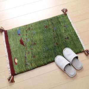 ギャッベ/ラティーフ 117×80cm イラン産 手織り リビング ギャッベ/ラティーフ 117×80cm イラン産 手織り リビング
