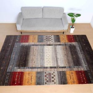 プレミアムギャッベ／ホシナマイ（カシュクリ） 305×195cm イラン産 手織り ウール ラグ リビング ダイニング 大判 （HX-10889）