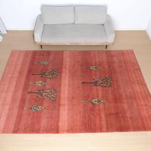 プレミアムギャッベ／ホシナマイ（カシュクリ） 302×203cm イラン産 手織り ウール ラグ リビング ダイニング 大判（HX-11342）