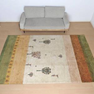 プレミアムギャッベ／ホシナマイ（カシュクリ） 303×191cm イラン産 手織り ウール ラグ リビング ダイニング 大判（HX-12401）