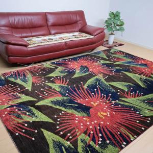 ギャッベ／ルリバフ 302×201cm イラン産 手織り リビング ウール ラグ ラグマット（HX-12423）