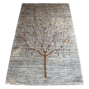プレミアムギャッベ／ホシナマイ（ルリバフ） 274×160cm イラン産 手織り ウール ラグ リビング ダイニング 大判（HX-19617）