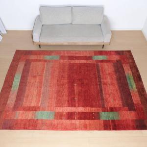 プレミアムギャッベ／ホシナマイ（ルリバフ） 292×202cm イラン産 手織り ウール ラグ リビング ダイニング 大判 （HX-26496）