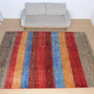 プレミアムギャッベ／ホシナマイ（カシュクリ） 319×218cm イラン産 手織り ウール ラグ リビング ダイニング 大判（HX-26654）