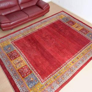 最高級イラン産ギャッベ(ルリバフ) 356×2...の詳細画像1