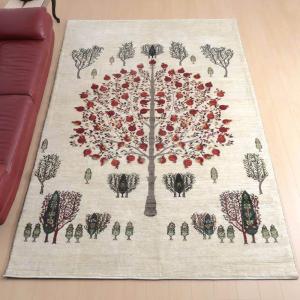 最高級イラン産ギャッベ（ルリバフ） 299×201cm 手織り ウール ラグ リビング ダイニング 大判 （HX-73246）