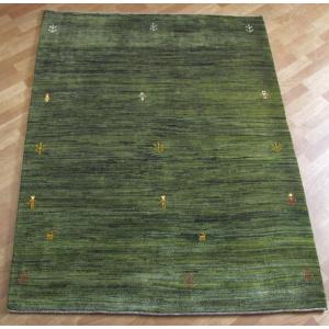 ギャッベ イラン製 ゾランヴァリ／アマレ 193×150cm 手織り ウール ラグ リビング ダイニング ラグマット（ZL-1494）