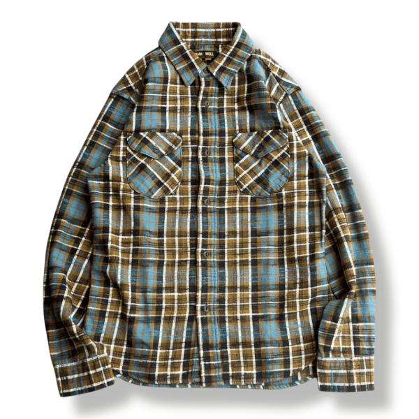 UES（ウエス）スラブネルシャツ マスタード 【502554】 アメカジ チェック柄 送料無料
