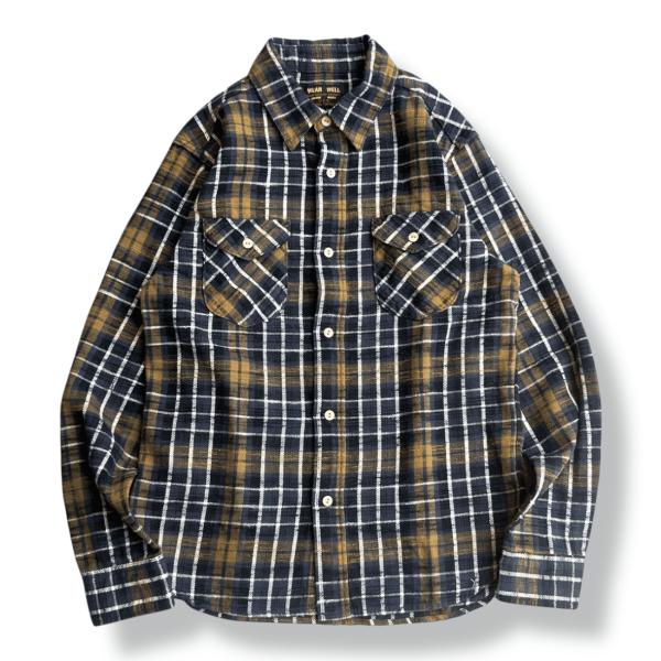 UES（ウエス）スラブネルシャツ パープル 【502554】 アメカジ チェック柄 送料無料