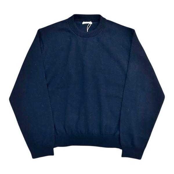 INTERIM (インテリム) YAK MOHAIR 7GG CREW SWEATER -NAVY-...