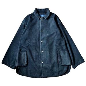 PORTER CLASSIC (ポータークラシック)  PC KENDO SHIRT JACKET W/SILVER BUTTONS - DARK NAVY 剣道シャツジャケット - ダークネイビー｜o-mureys