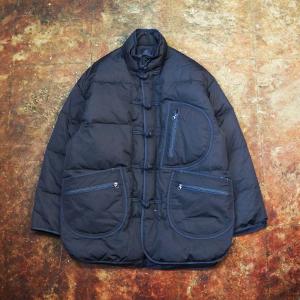 Porter Classic (ポータークラシック) SHEEN NYLON CHINESE DOWN JACKET NAVY シーンナイロンチャイニーズダウンジャケット ネイビー [PC-015-2012]｜o-mureys