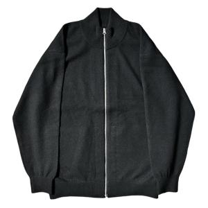 PORTER CLASSIC (ポータークラシック) CASHMERE KNIT ZIP UP(BABY CASH) - BLACK カシミアニットジップアップ pc-025-2974