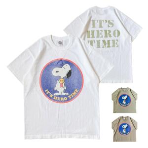 [2024年春夏] TOYS McCOY（トイズマッコイ) SNOOPY TEE SNOOPY "IT'S HERO TIME"  プリントTシャツ スヌーピー [TMC2423]｜o-mureys