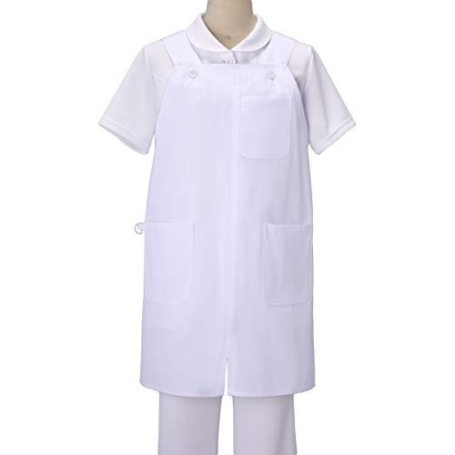 エプロン 介護士 看護師 ナース 多機能 ショート丈 5ポケット 肩ずれしにくい センタースリット ...