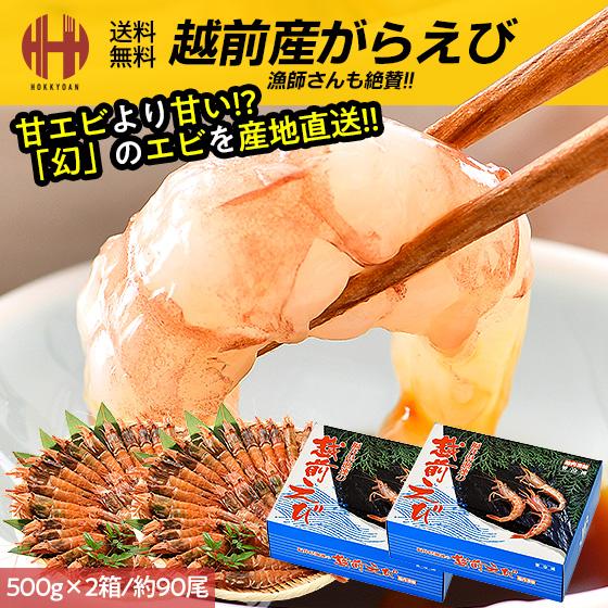 ガラエビ がらえび がらエビ 1kg 500g×2箱 ガマエビ ガサエビ モサエビ 刺身 越前産 福...