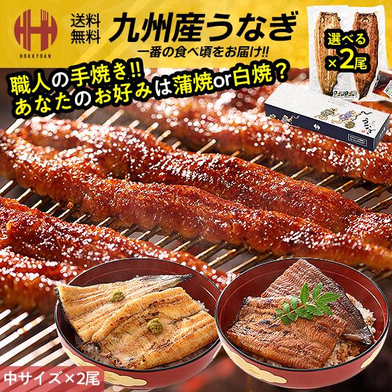 うなぎ 鰻 国産 蒲焼き 白焼 2尾 手焼き 鰻の蒲焼 うなぎ蒲焼 九州産 宮崎県産 鹿児島県産 中...