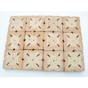 ベランダ用レンガ　はなみずきハーフ厚さ3cm　12個入り