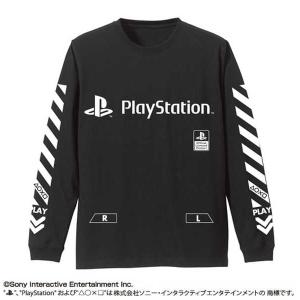 プレイステーション 袖リブロングスリーブTシャツ“PlayStation”/BLACK-S