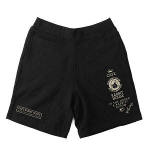 ご注文はうさぎですか？ BLOOM スウェットハーフパンツ ラビットハウス BLACK-L【予約 再販 8月上旬 発売予定】｜o-trap