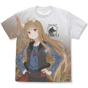 狼と香辛料 MERCHANT MEETS THE WISE WOLF フルグラフィックTシャツ ホロ WHITE-L【予約 08/下 発売予定】｜o-trap