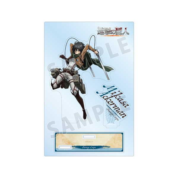 進撃の巨人 パーツ付きBIGアクリルスタンド ミカサ 立体起動ver.【予約 再販 2月上旬 発売予...