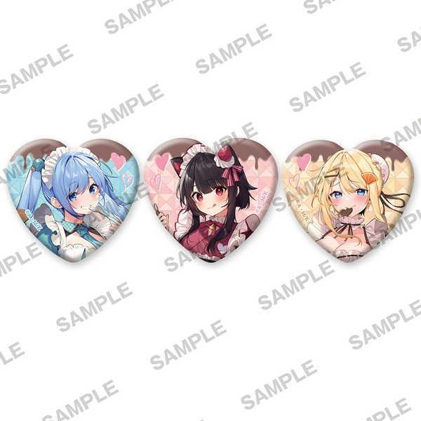 この素晴らしい世界に祝福を！ バレンタインフェア 描きおろしハート缶バッジセット