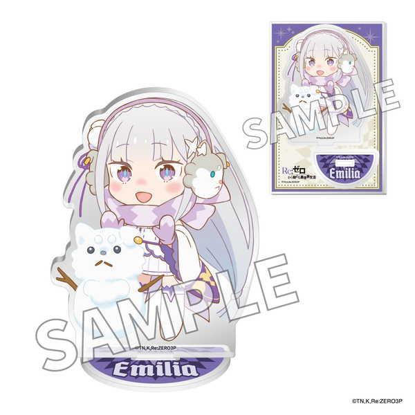 Re:ゼロから始める異世界生活 ミニキャラ アクリルスタンドフィギュア Winter ver. エミ...