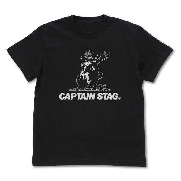 ゆるキャン△×キャプテンスタッグ Tシャツ BLACK-M