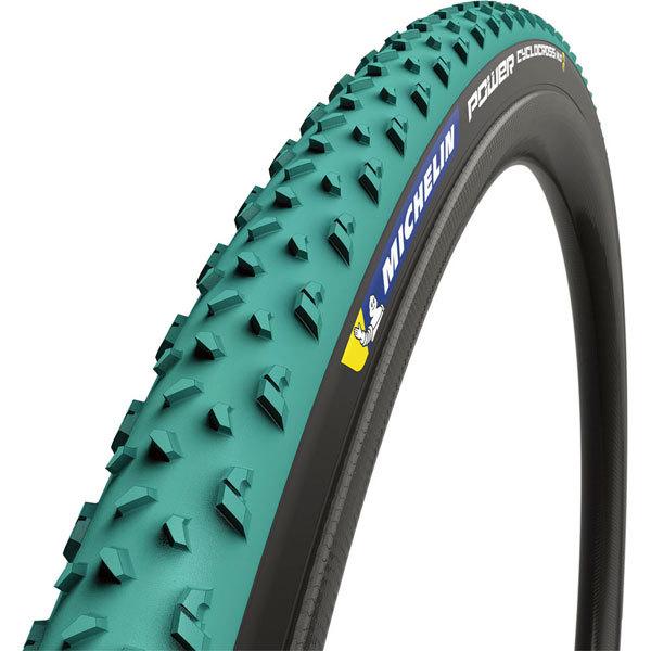 MICHELIN パワー シクロクロス マッド 700x33C チューブレスレディ グリーンブラック...