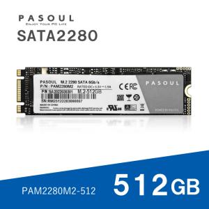 新品 PASOUL SSD512GB SATA M.2 2280 6GB/sに準拠 3D TLC 最大読取り530MB/s 最大書込み400MB PAM2280M2-512｜oa-plaza
