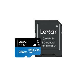 256GB microSDXCカード マイクロSD Lexar レキサー Class10 UHS-1 U3 R:100MB/s SDアダプタ付 海外リテール(転送速度 100MB/s、SDアダプタ付)｜oa-plaza