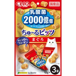 いなばペットフード 猫用 キャットフード 乳酸菌2000億個 ちゅ〜るビッツ まぐろ 12gx3袋 終売品