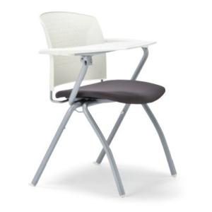 テーブル付き椅子 メモ台付きチェア MC-314TW（両肘、固定脚タイプ）｜oaks-net
