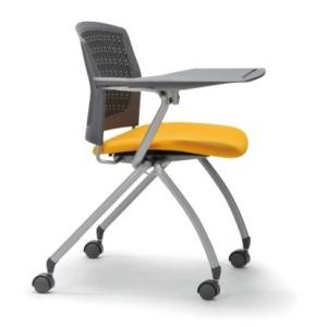 テーブル付き椅子 メモ台付きチェア MC-382TG（片肘、キャスター付）｜oaks-net