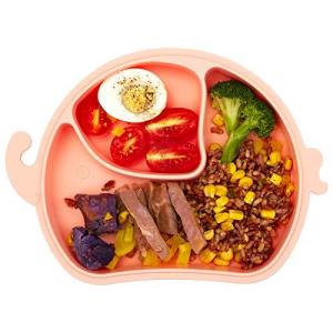 Qshare乳幼児用のベビープレートお食事用ミニマット 赤ちゃんランチョンマット離乳食 食器 ピッタリ吸着 ひっくり返らない 幼児 子供 適用 BPA