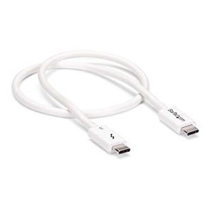 StarTech.com Thunderbolt 3 ケーブル  0.5m ホワイト USB Type-C/DisplayPort互換