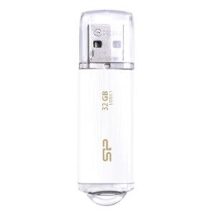 シリコンパワー USBメモリ 32GB USB3.1 & USB3.0 ヘアライン仕上げ Blaze B02 ホワイト SP032GBUF3B02V1