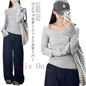 ワンショルダー ニット カットソー レディース...の詳細画像5