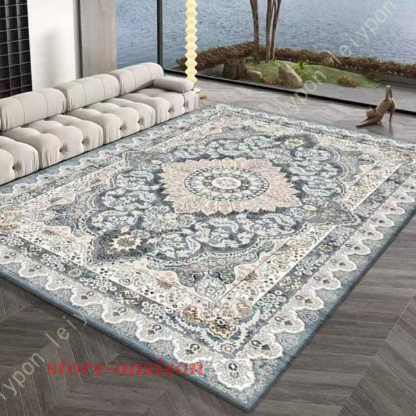 ラグ ラグカーペット イタリア製ジャガード織りラグ-イスタ円 フロアマット リビング ホットカーペッ...