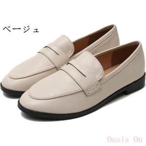 本革 ローファー レディース モカシン パンプ...の詳細画像2