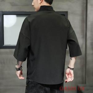 黒 五分袖 半襦袢 半襦袢 洗える 襦袢 Vネ...の詳細画像2