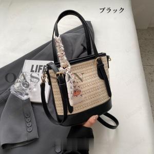 ハンドバッグ 草 カゴバッグ ショルダーバッグ...の詳細画像1