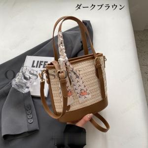 ハンドバッグ 草 カゴバッグ ショルダーバッグ...の詳細画像3